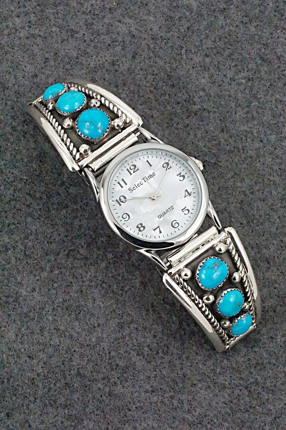 Turquoise & Sterling Silver Watch Bracelet - Paul Largo