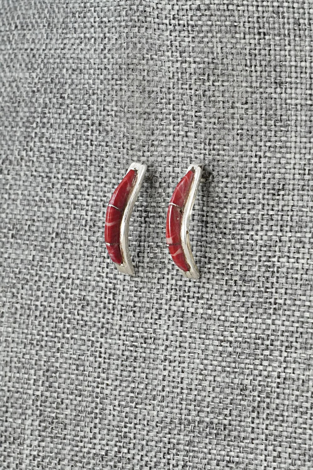 Coral & Sterling Silver Earrings - Kent Lonjose