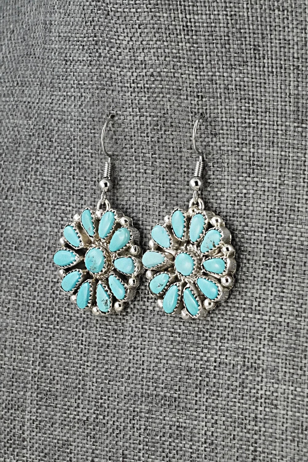 Turquoise & Sterling Silver Earrings - Justina Wilson