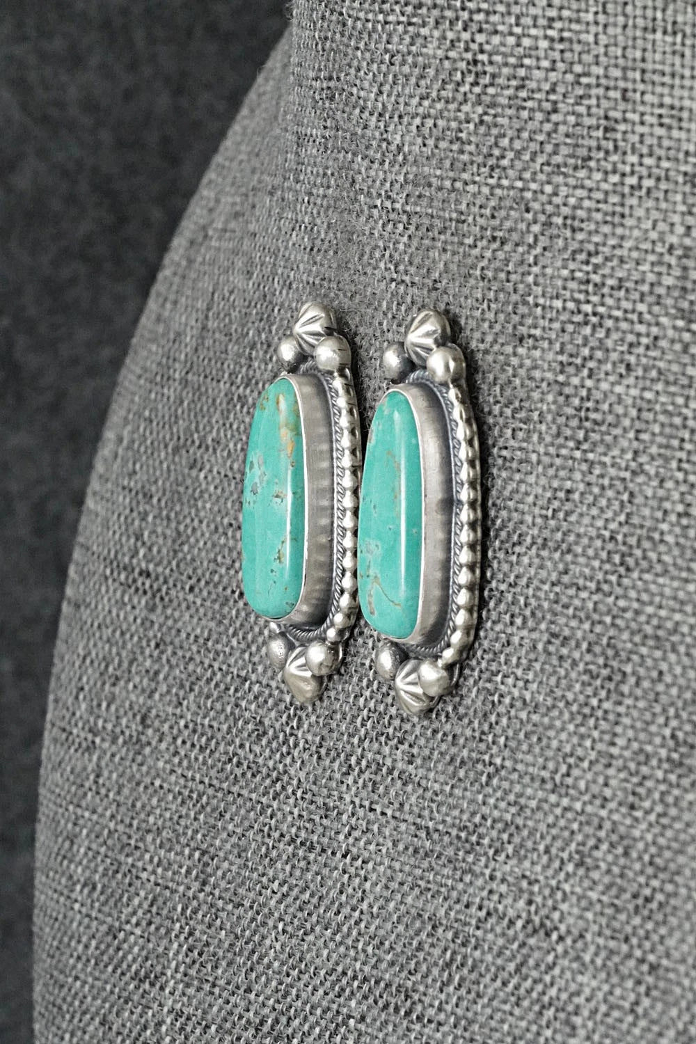 Turquoise & Sterling Silver Earrings - Darrin Livingston