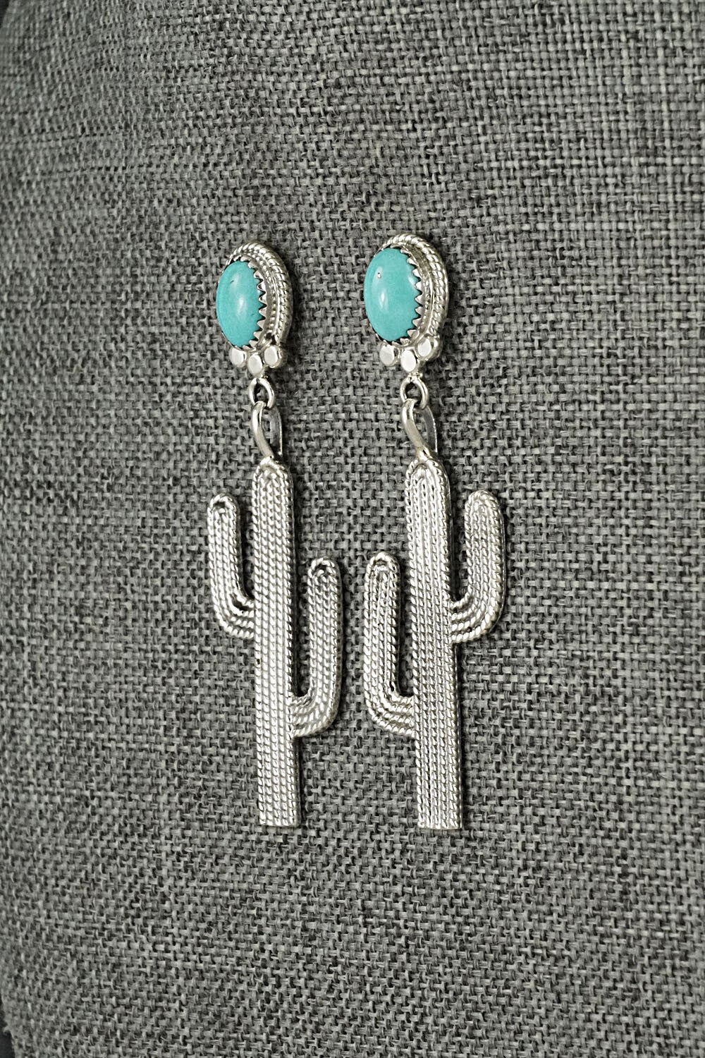 Turquoise & Sterling Silver Earrings - Annie Spencer