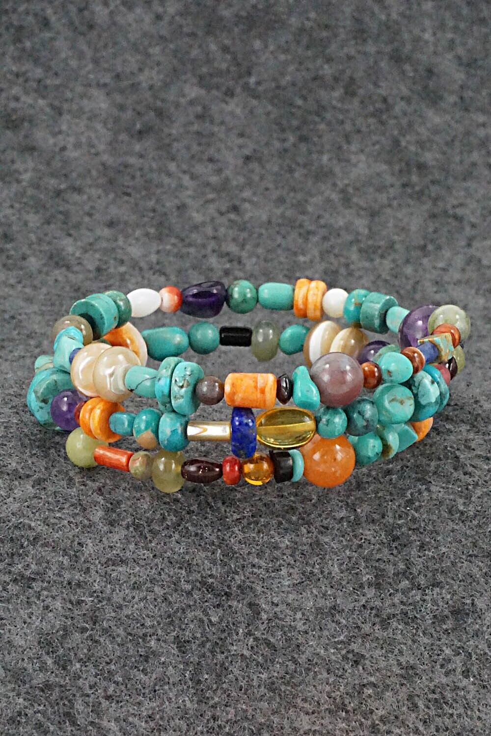 Multi-Stone Beaded Wrap Bracelet - Helen Tsosie