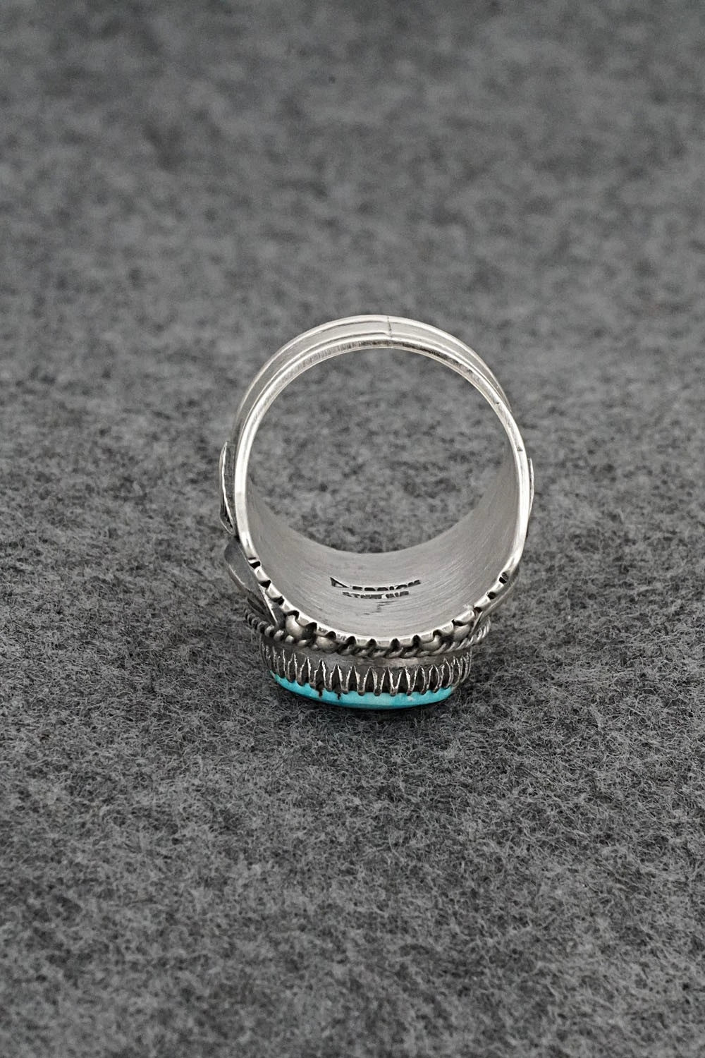 Turquoise & Sterling Silver Ring - Derrick Gordon - Size 10