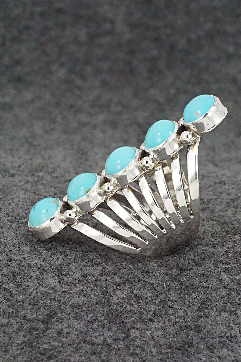 Turquoise & Sterling Silver Ring - Thomas Yazzie - Size 7