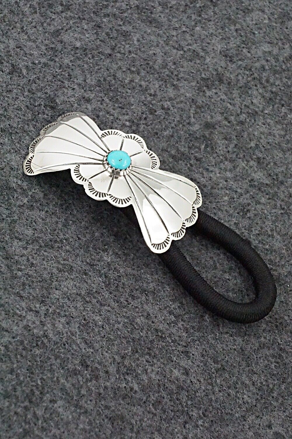 Turquoise & Sterling Silver Hair Tie - Phil Lynn