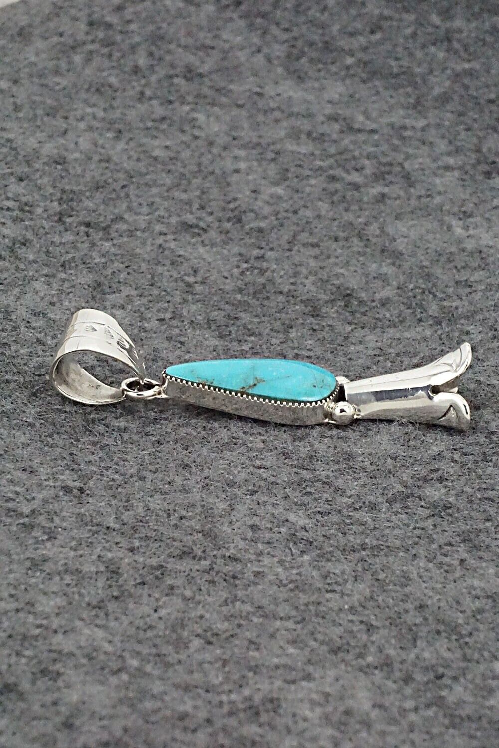 Turquoise & Sterling Silver Blossom Pendant - Dorothy Lee