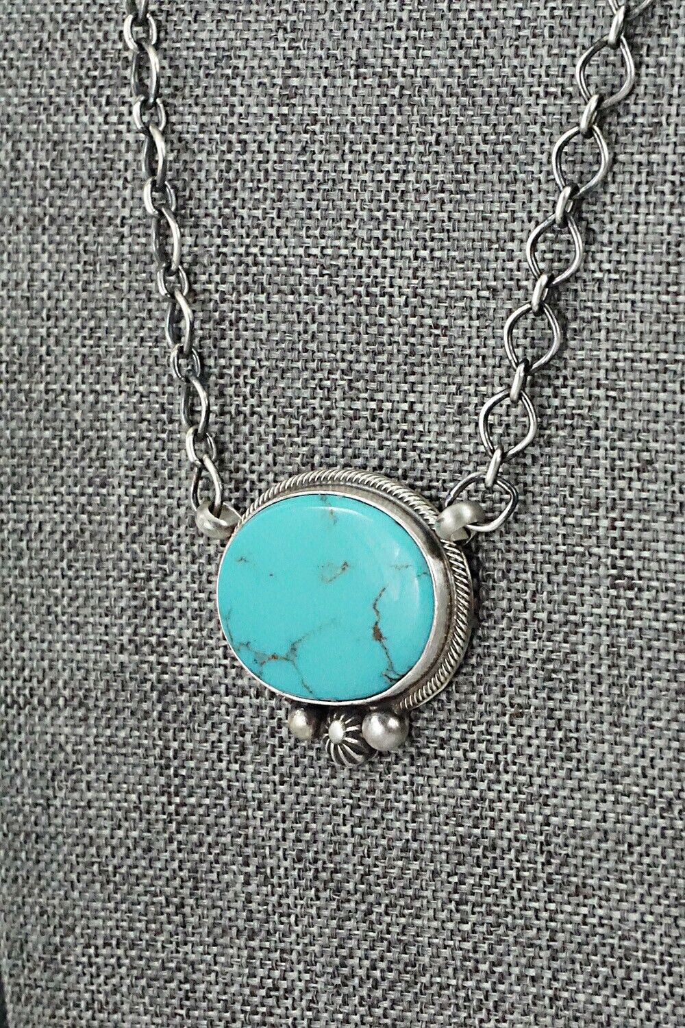 Turquoise & Sterling Silver Necklace - Kathleen Livingston