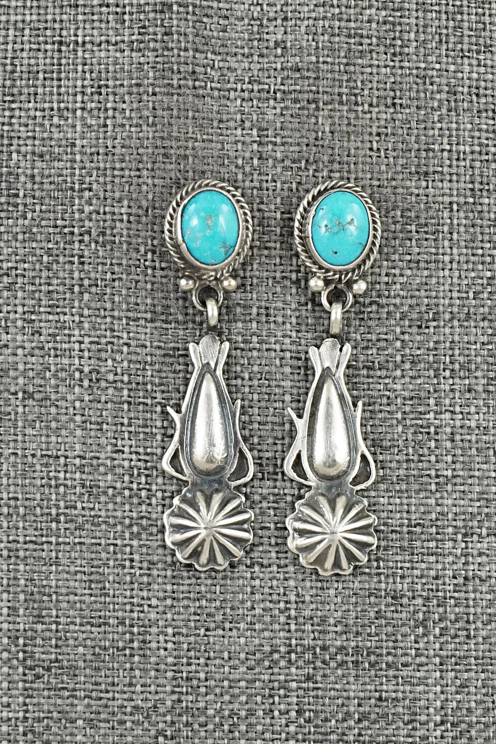 Turquoise & Sterling Silver Earrings - Verley Betone