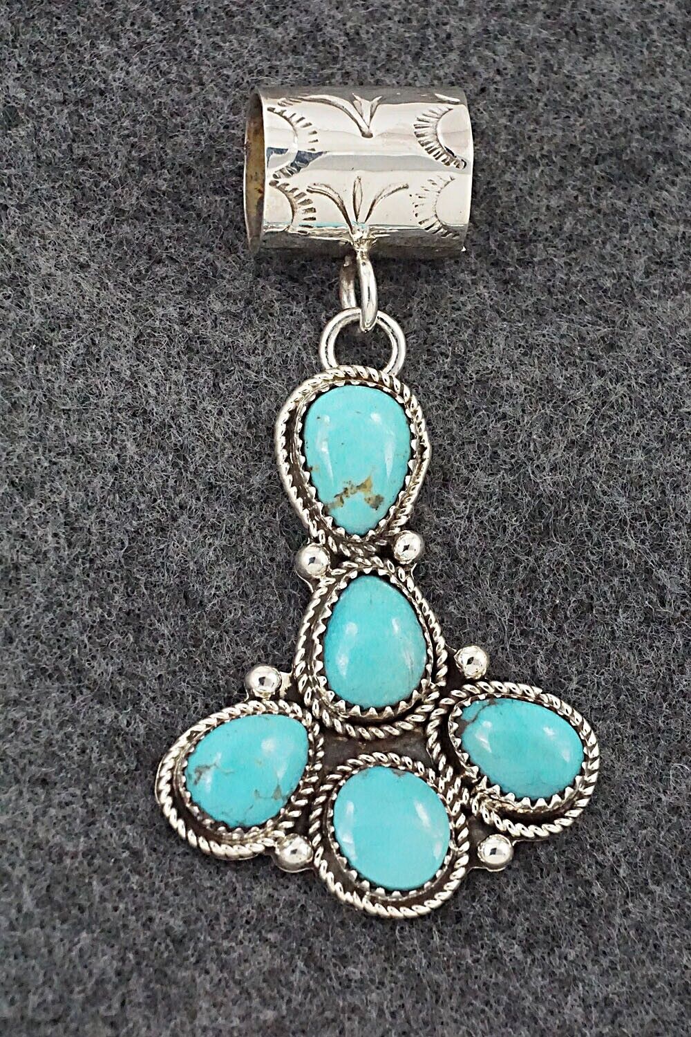 Turquoise & Sterling Silver Pendant - Ernest Hawthorne