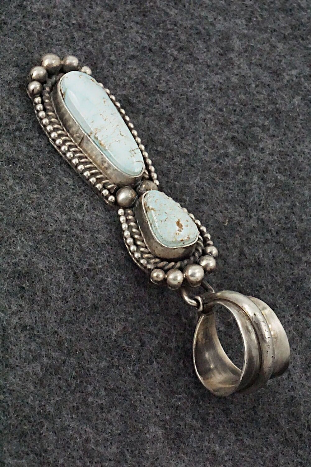 Turquoise & Sterling Silver Pendant - Rosita Calladitto
