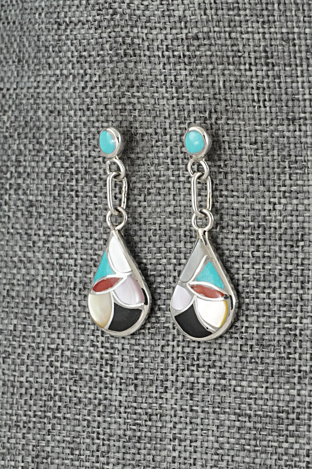 Multi-Stone & Sterling Silver Earrings - Orena Leekya