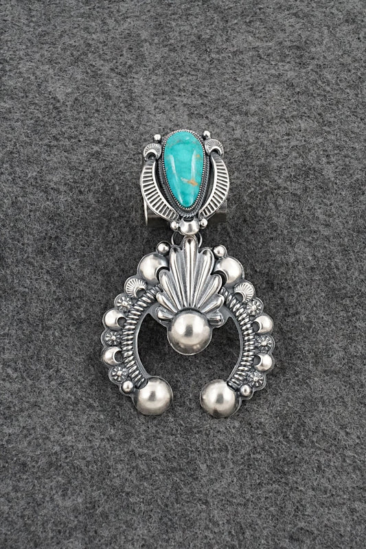 Turquoise & Sterling Silver Pendant - Delbert Gordon