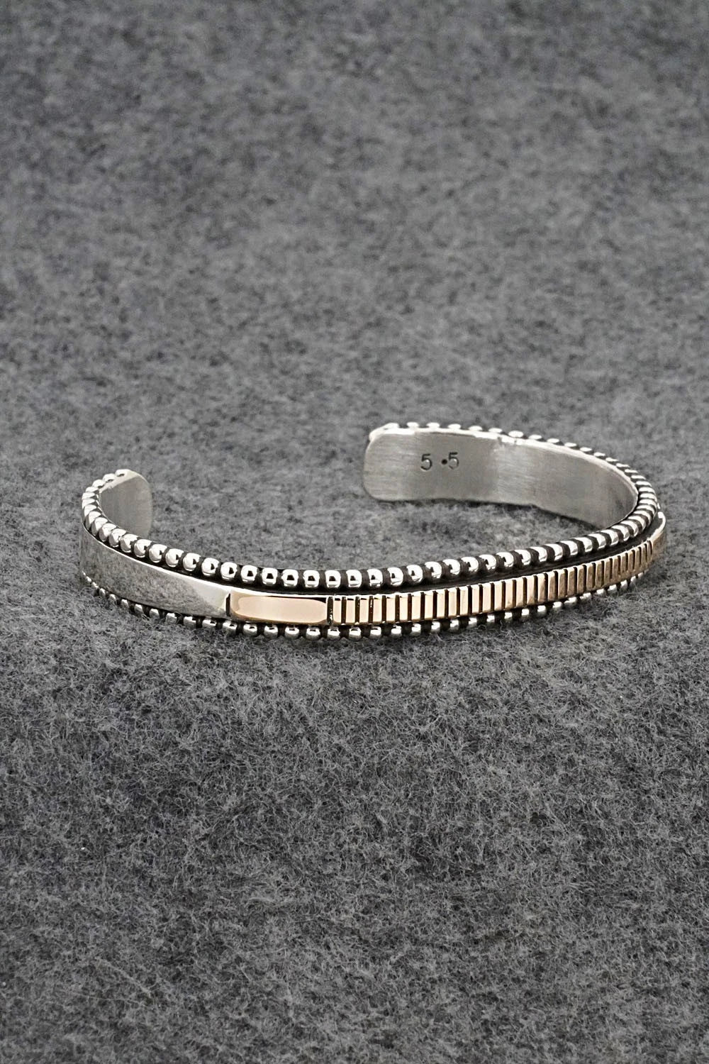 Sterling Silver and 14k Gold Bracelet - Jonathan Nez