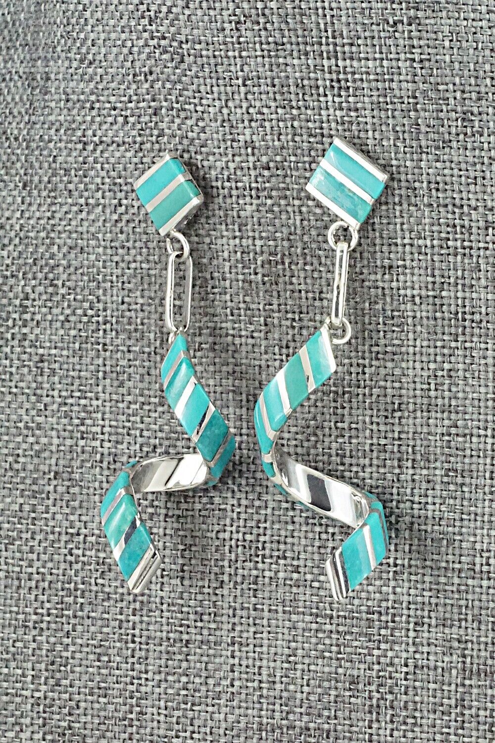 Turquoise & Sterling Silver Earrings - Shawn Shetya