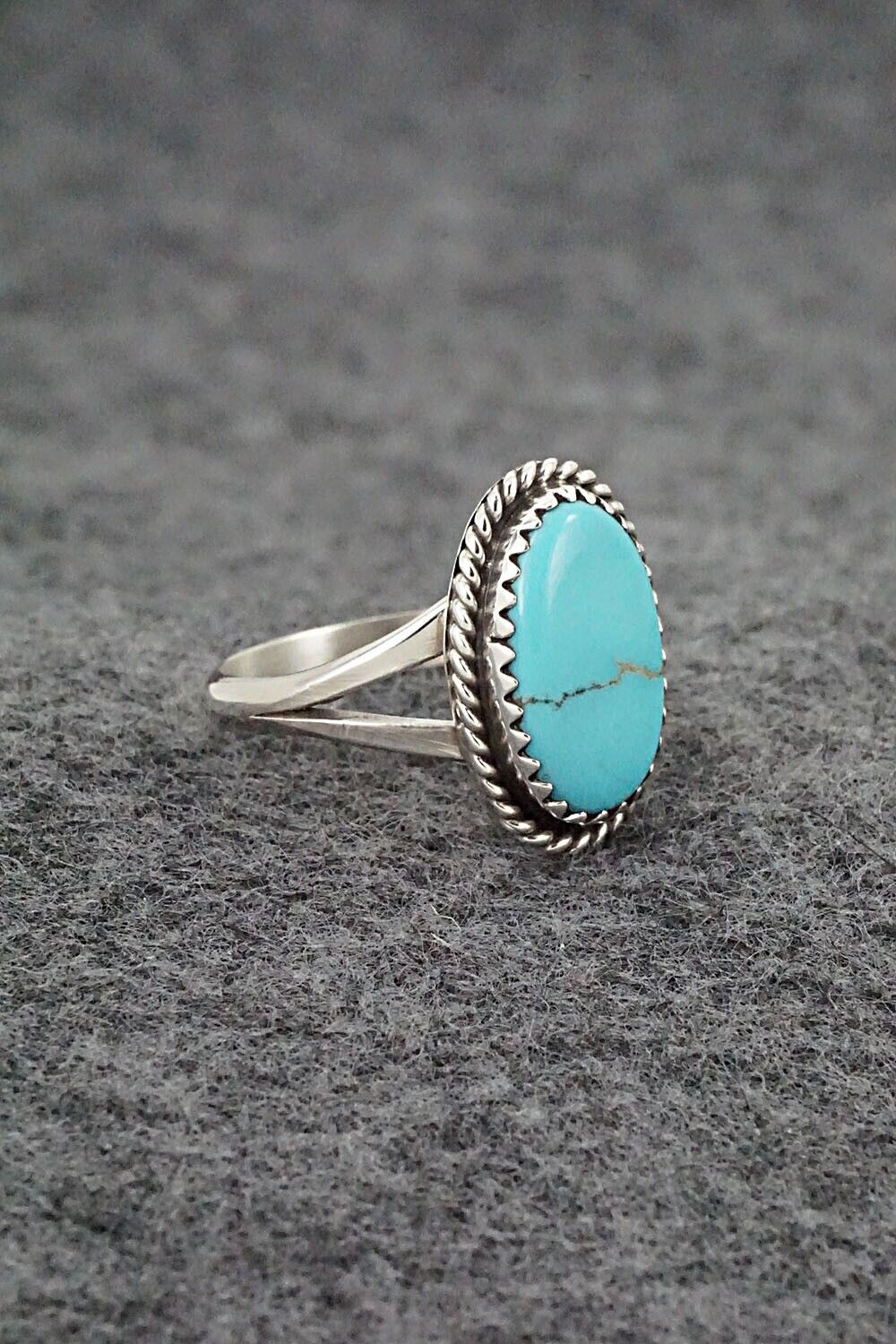 Turquoise & Sterling Silver Ring - Robert Martinez - Size 7
