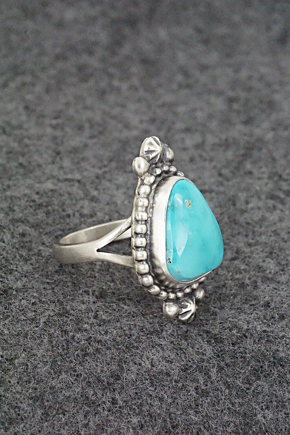 Turquoise & Sterling Silver Ring - Randy Boyd - Size 8.5