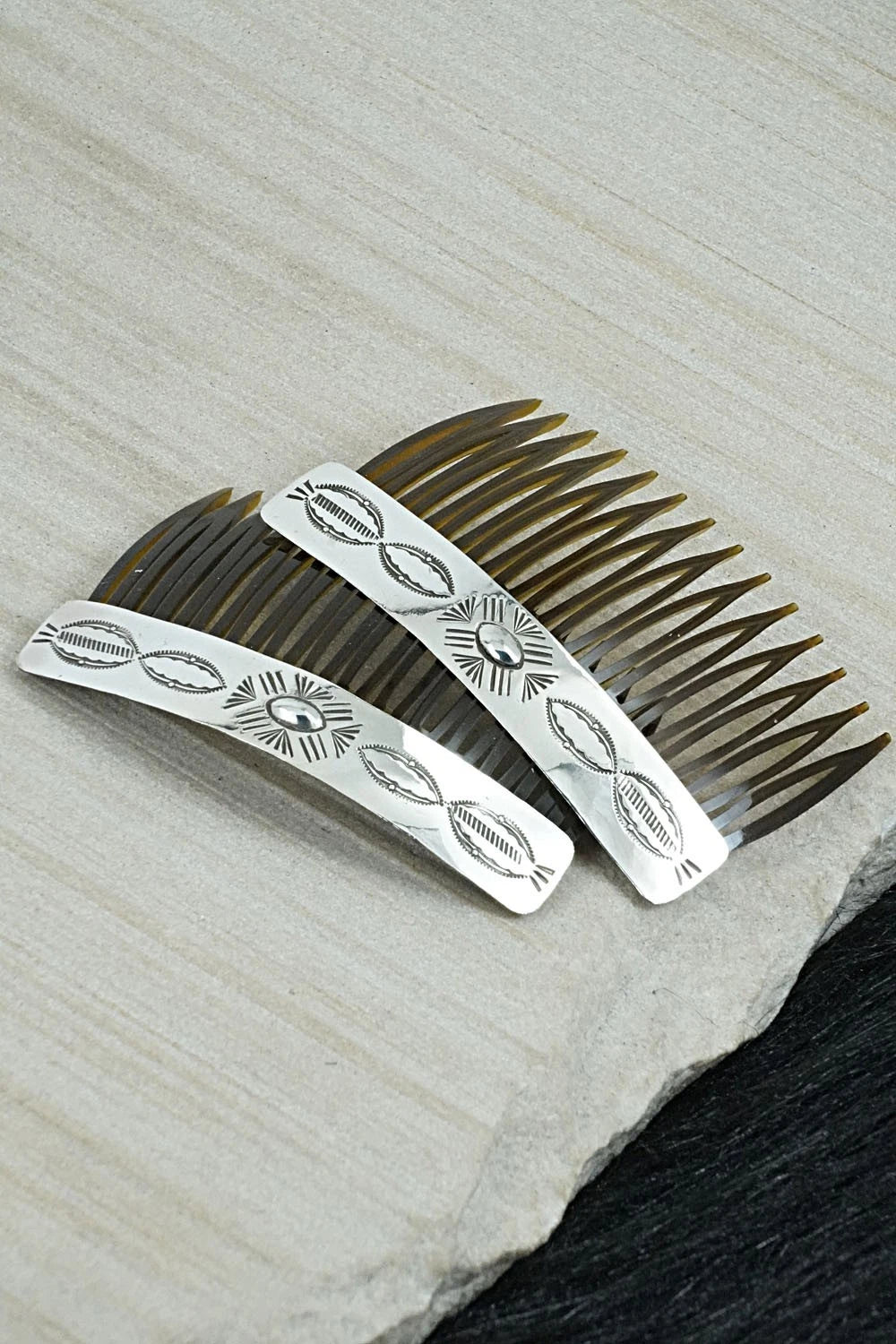 Sterling Silver Hair Combs - Bertha Begay
