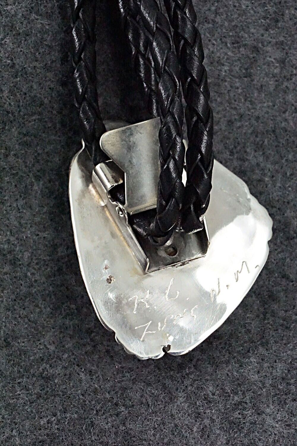 Turquoise & Sterling Silver Bolo Tie - Kenny Calavaza