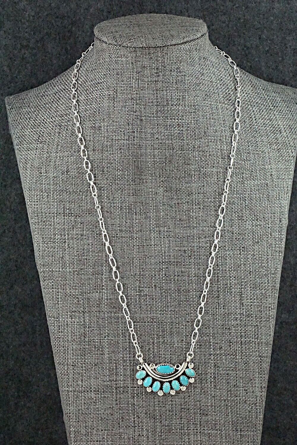 Turquoise & Sterling Silver Necklace - Sandra Sardo