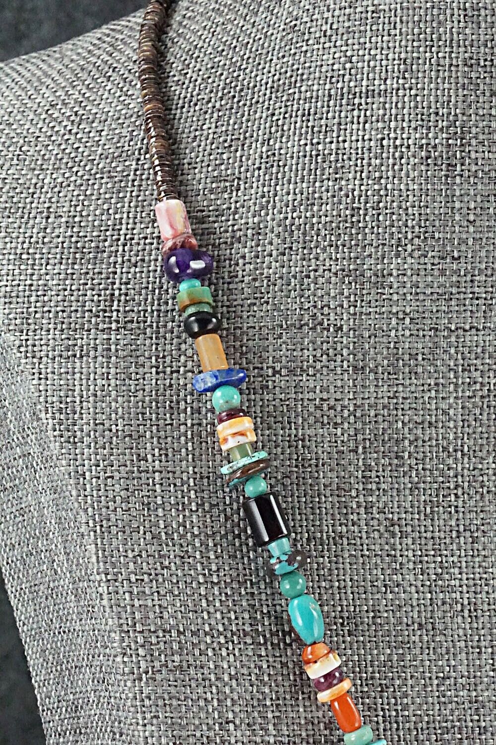Multi Stone and Sterling Silver Necklace - Helen Tsosie