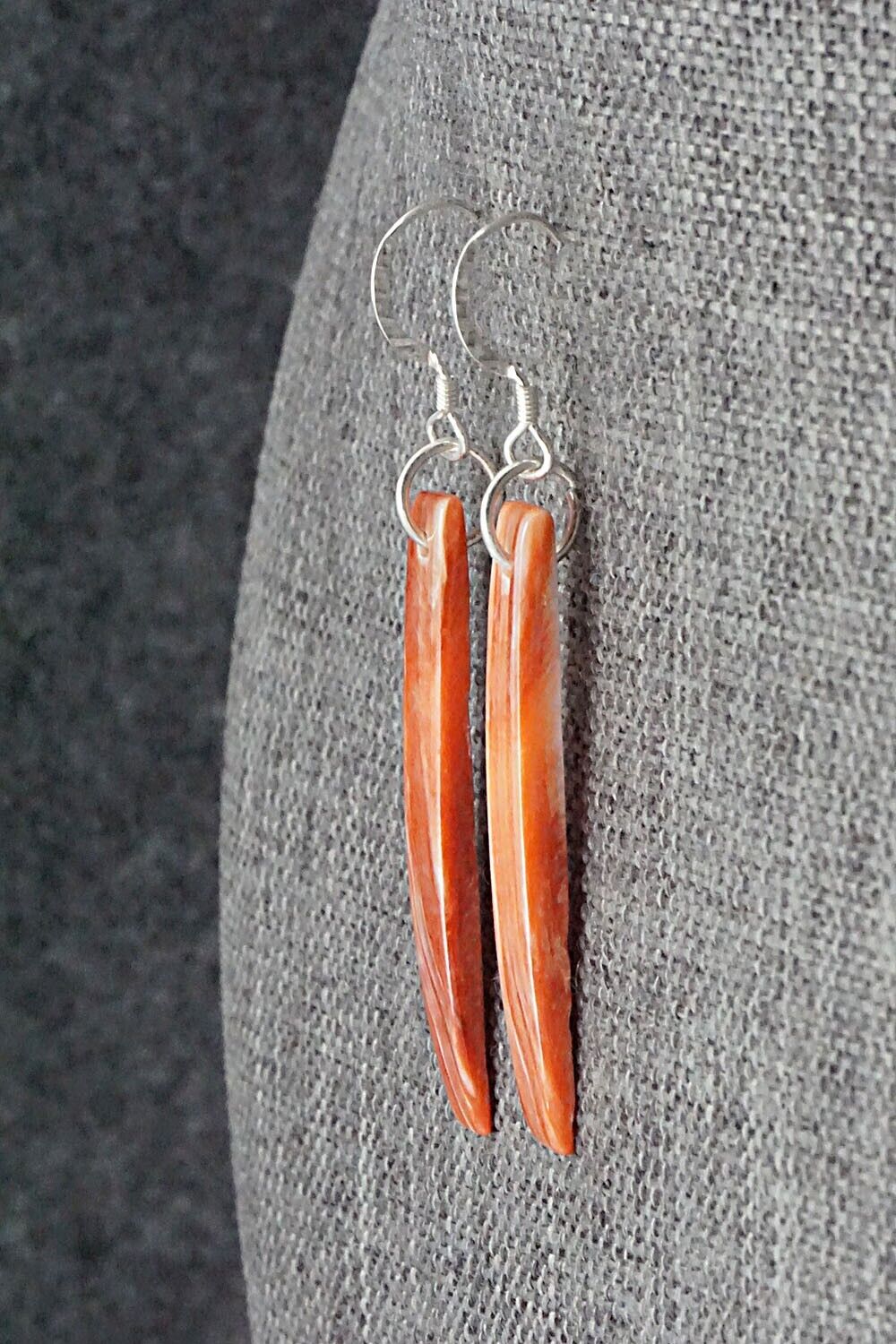 Spiny Oyster & Sterling Silver Earrings - Jesus Espino