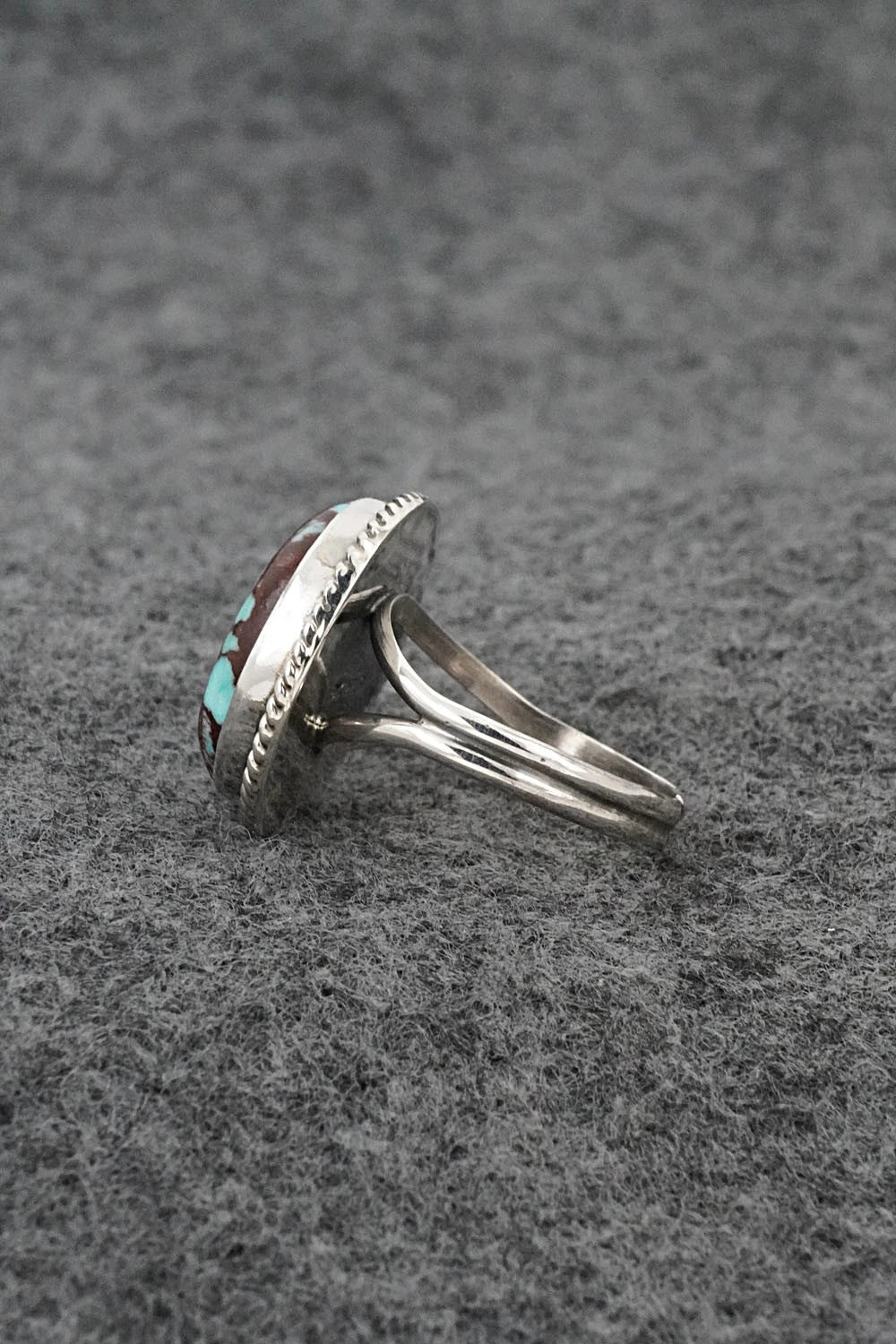 Turquoise & Sterling Silver Ring - Eugene Gruber - Size 7