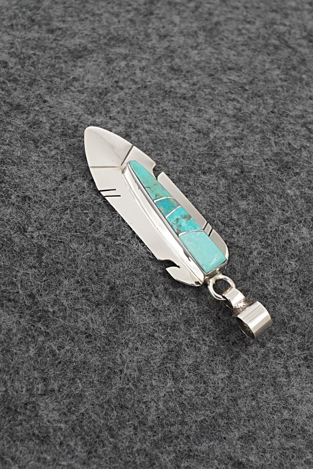 Turquoise & Sterling Silver Pendant - Marilyn Yazzie
