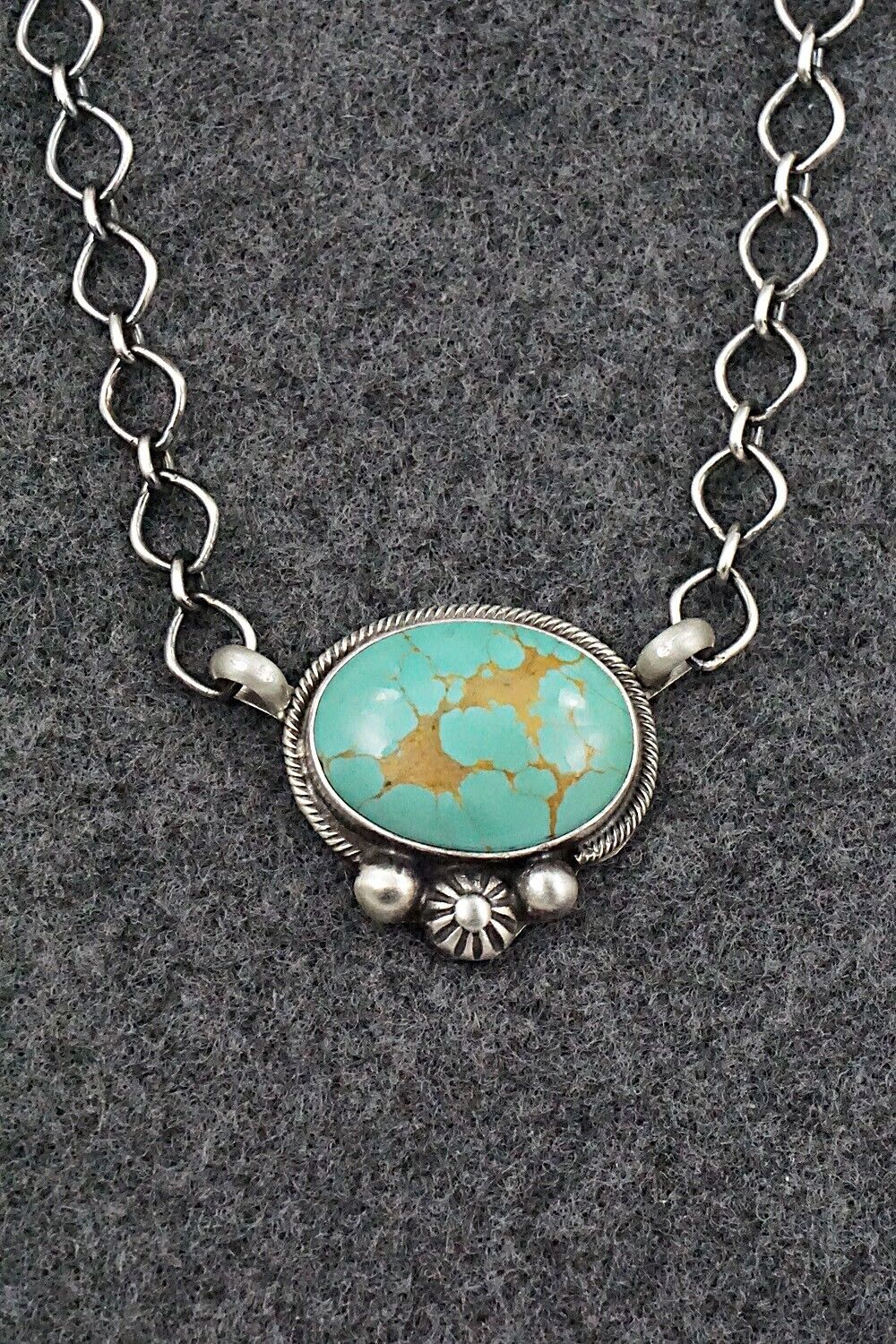 Turquoise & Sterling Silver Necklace - Kathleen Livingston