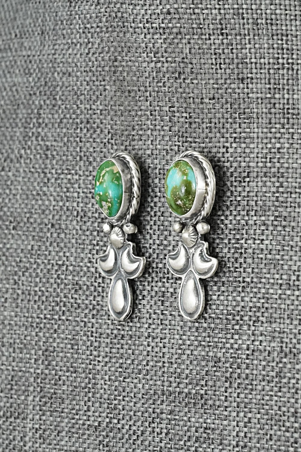 Turquoise & Sterling Silver Squash Blossom Set - Adrienne Gordon