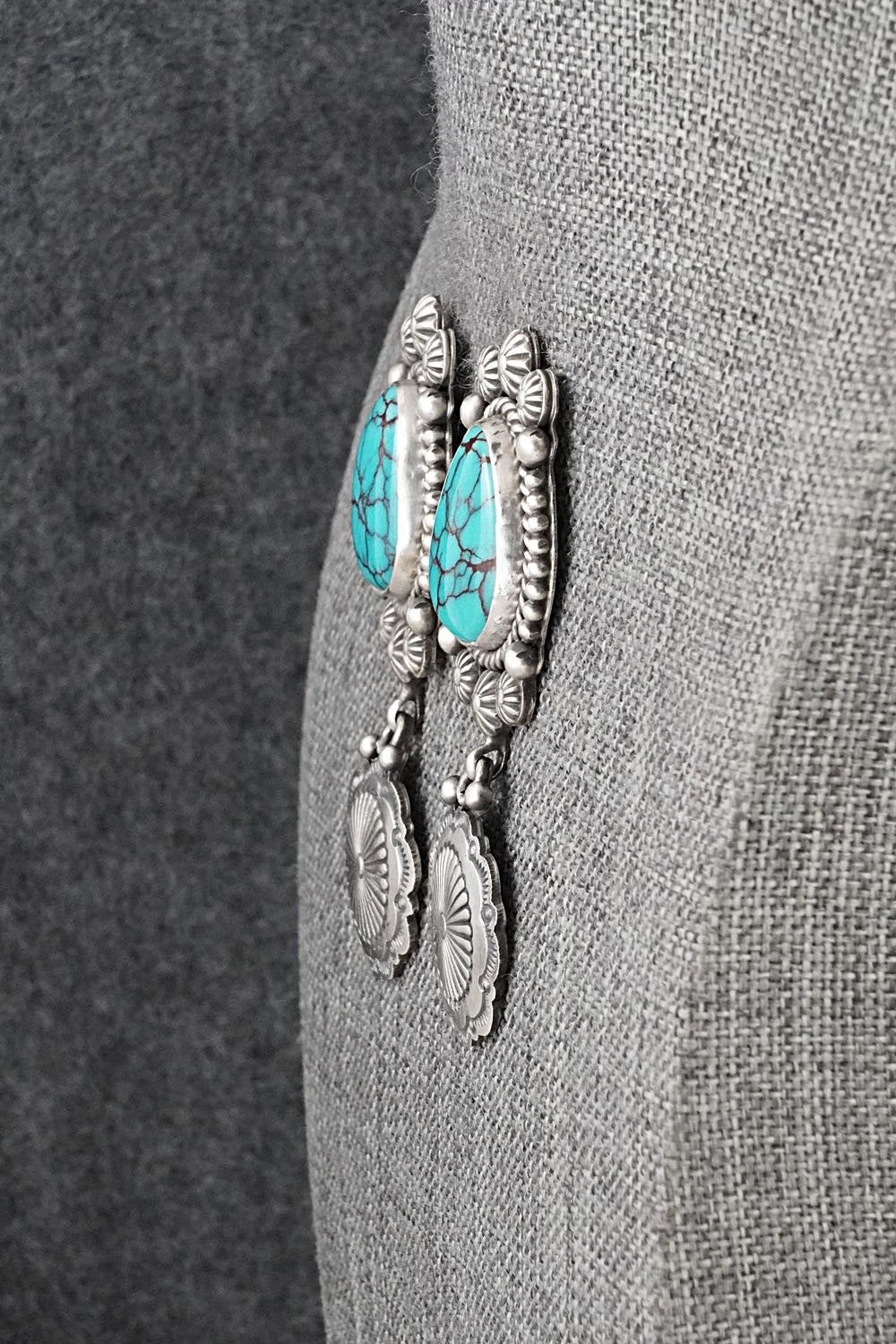 Turquoise & Sterling Silver Earrings - Michael Calladitto