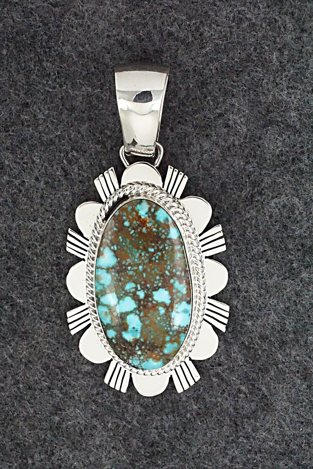 Turquoise & Sterling Silver Pendant - Paul Livingston