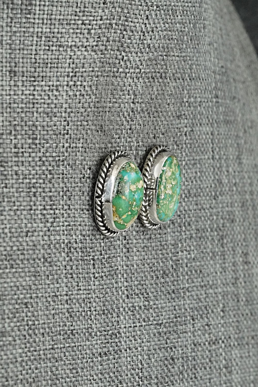 Turquoise & Sterling Silver Earrings - Rosemary Saunders