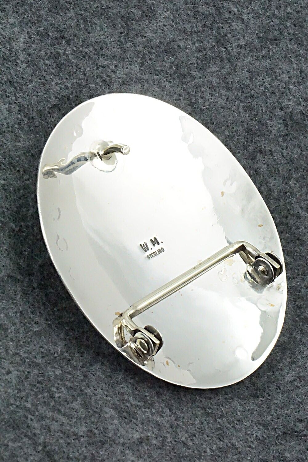 Turquoise, Coral & Sterling Silver Belt Buckle - Wilbert Muskett Sr.