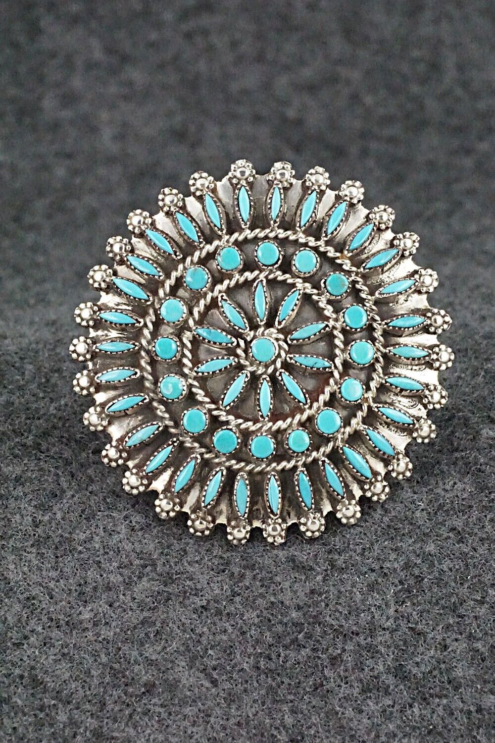 Turquoise & Sterling Silver Ring - Merlinda Chavez - Size 10