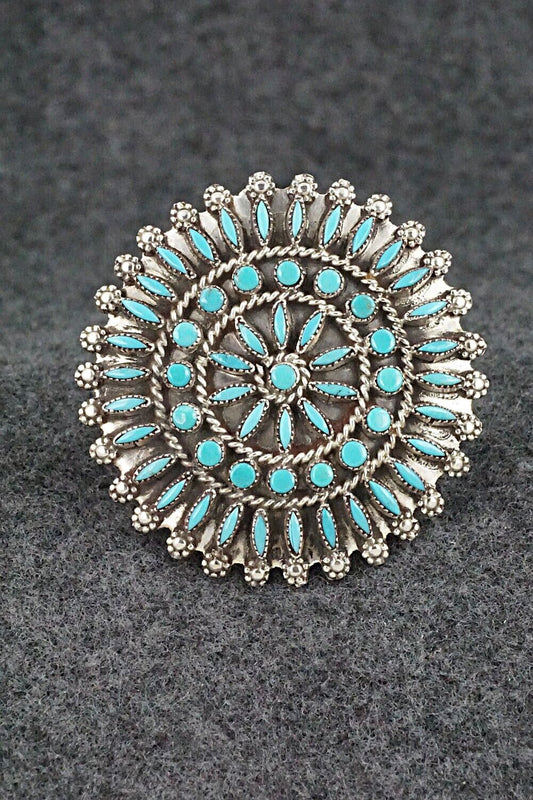 Turquoise & Sterling Silver Ring - Merlinda Chavez - Size 10