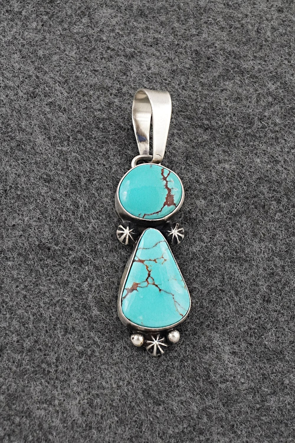 Turquoise & Sterling Silver Pendant - Darrin Livingston