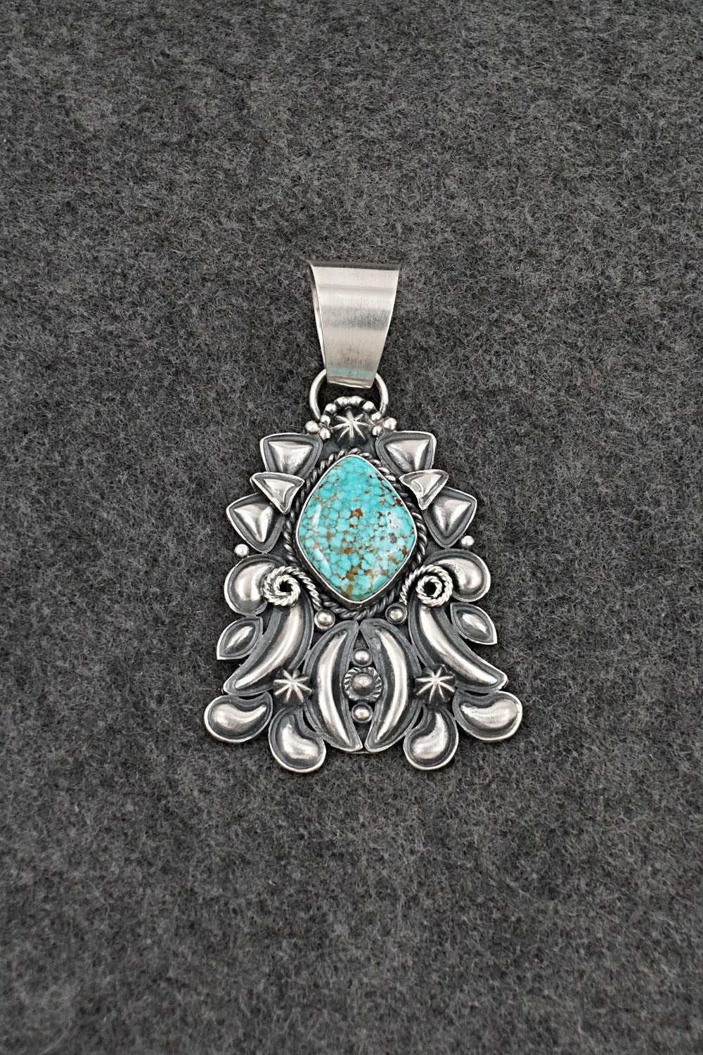 Turquoise and Sterling Silver Pendant - Derrick Gordon