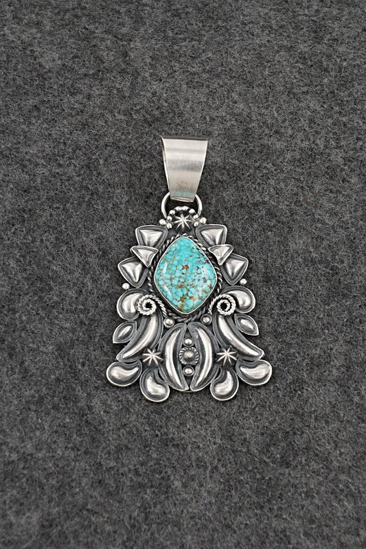 Turquoise and Sterling Silver Pendant - Derrick Gordon