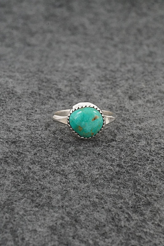 Turquoise & Sterling Silver Ring - Darius Arviso - Size 7