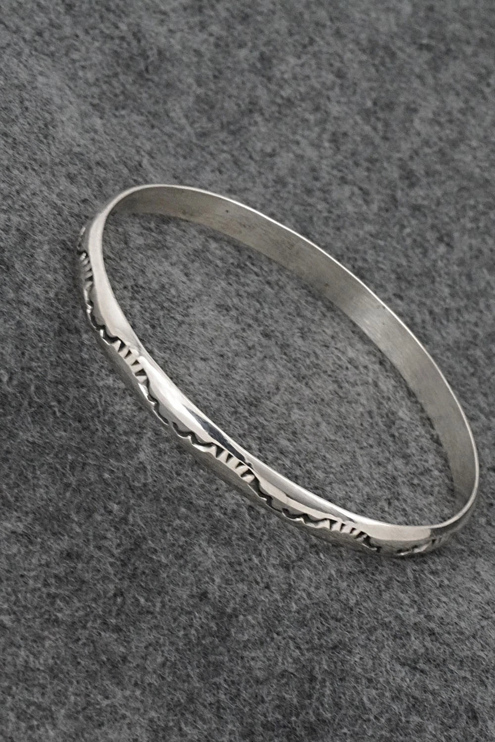 Sterling Silver Bangle Bracelet - Elaine Tahe