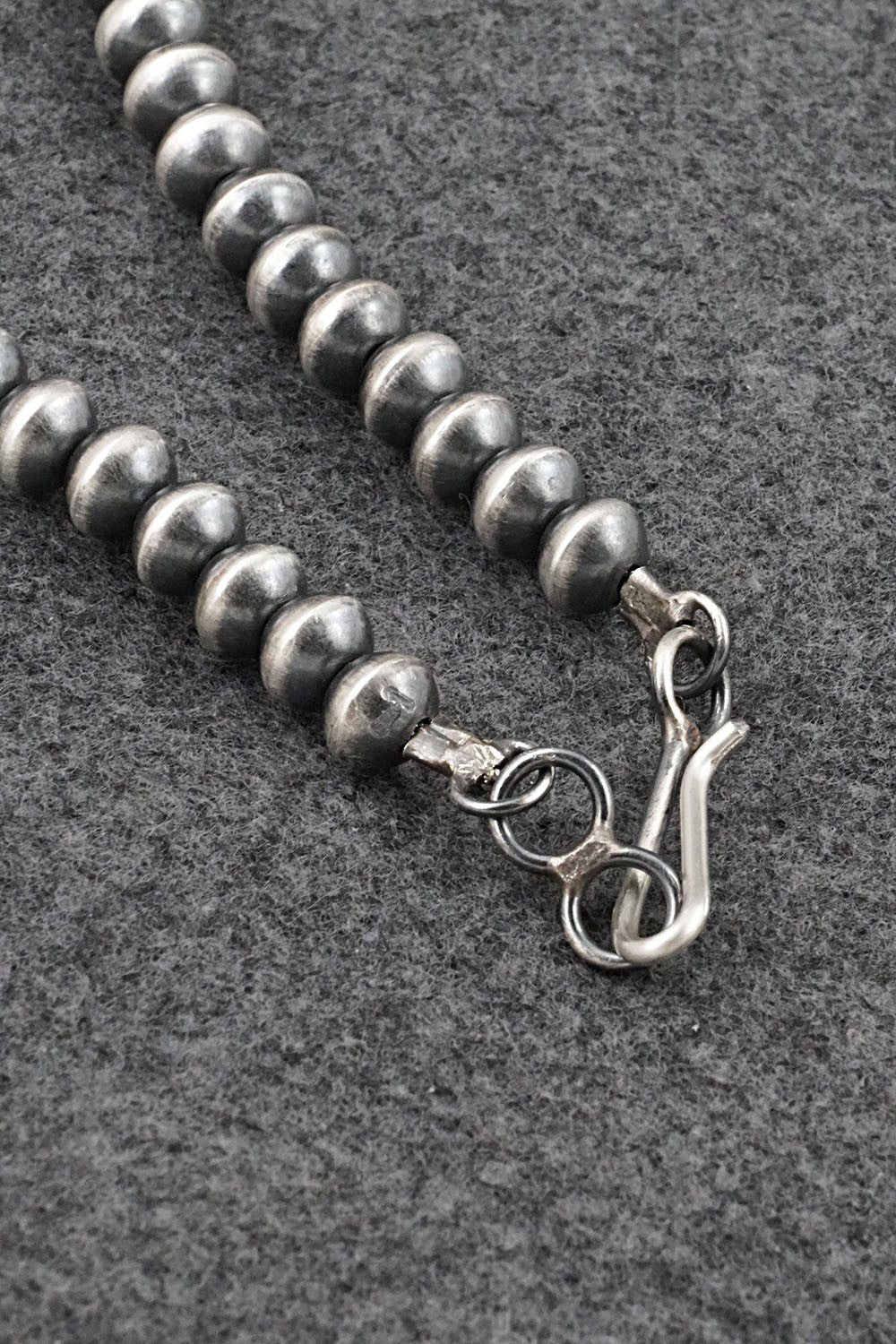Sterling Silver Navajo Pearl Necklace 18" - Tonisha Haley