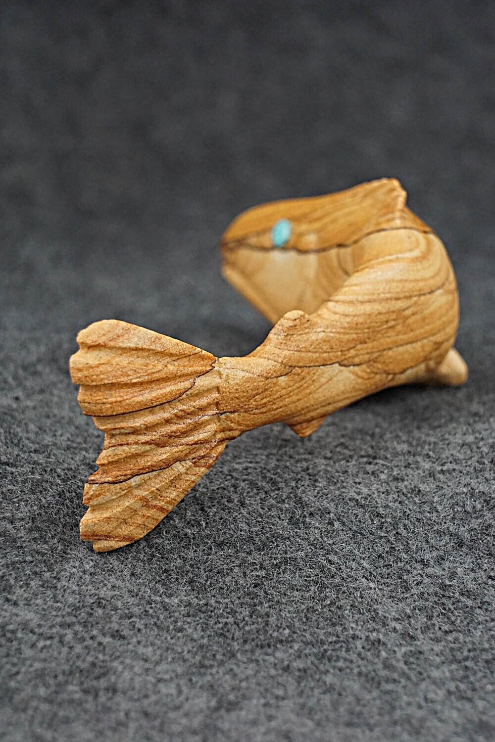 Trout Zuni Fetish Carving - Albert Eustace Sr.