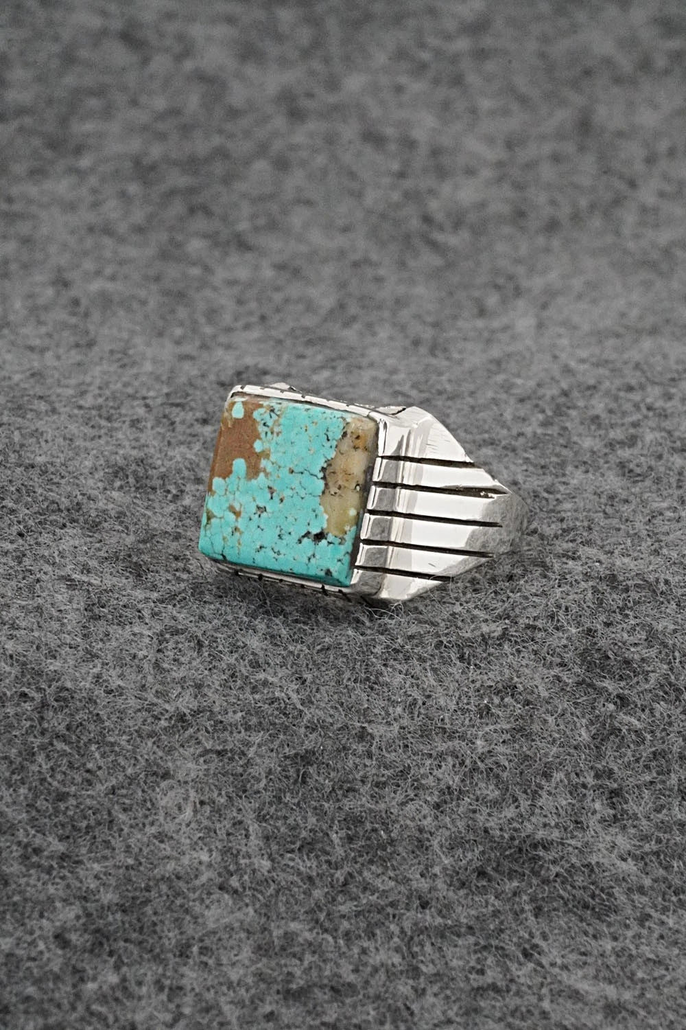Turquoise & Sterling Silver Ring - Trevor Jack - Size 9.5