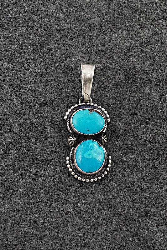 Turquoise & Sterling Silver Pendant - Darrin Livingston