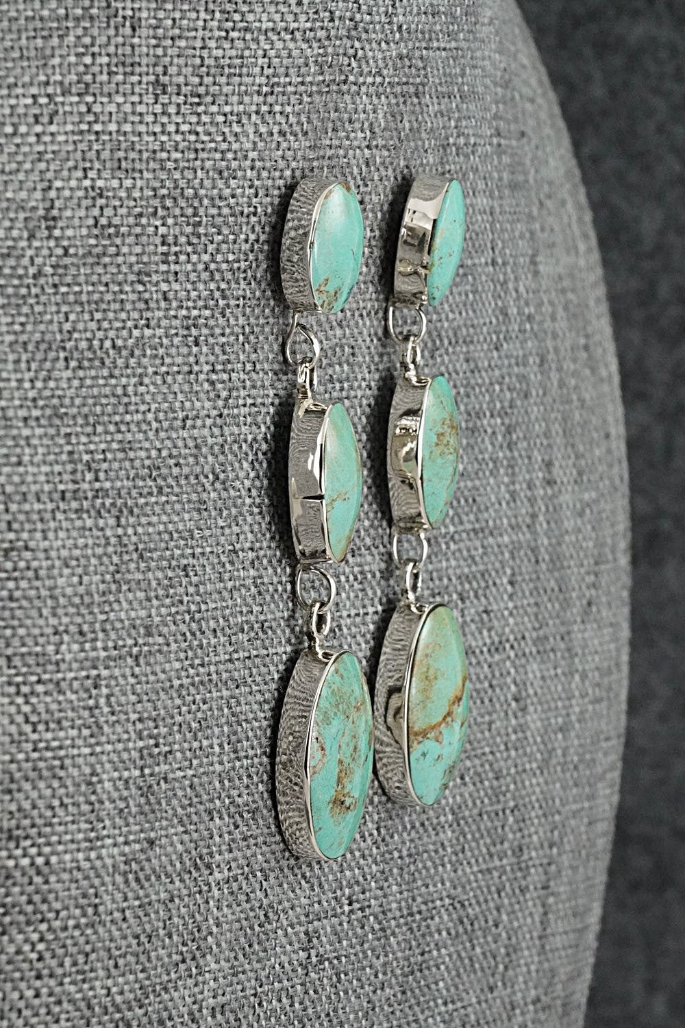 Turquoise & Sterling Silver Earrings - Irvin Tsosie