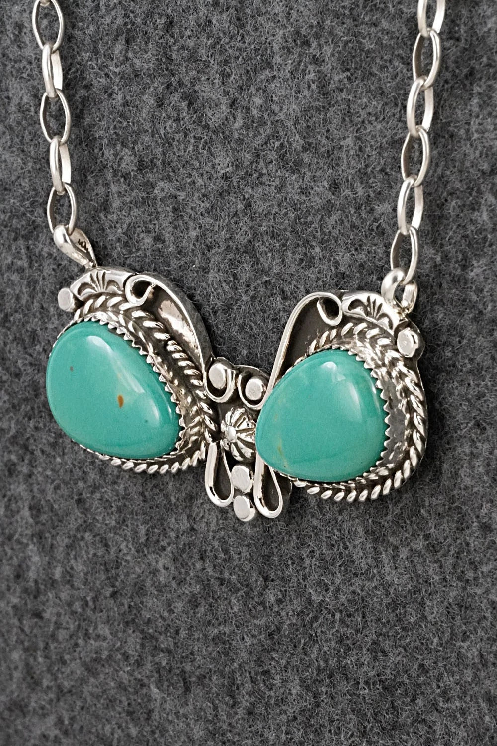 Turquoise & Sterling Silver Necklace - Phil Nez