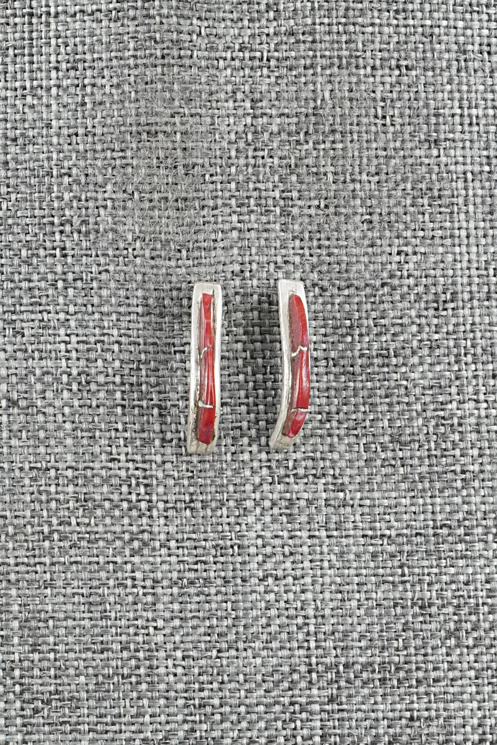 Coral & Sterling Silver Earrings - Kent Lonjose