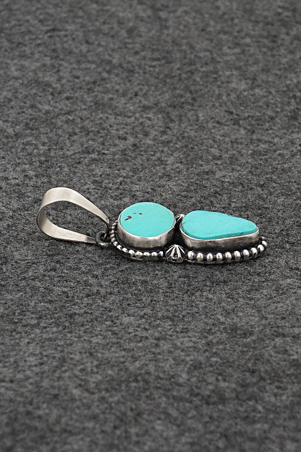 Turquoise & Sterling Silver Pendant - Darrin Livingston