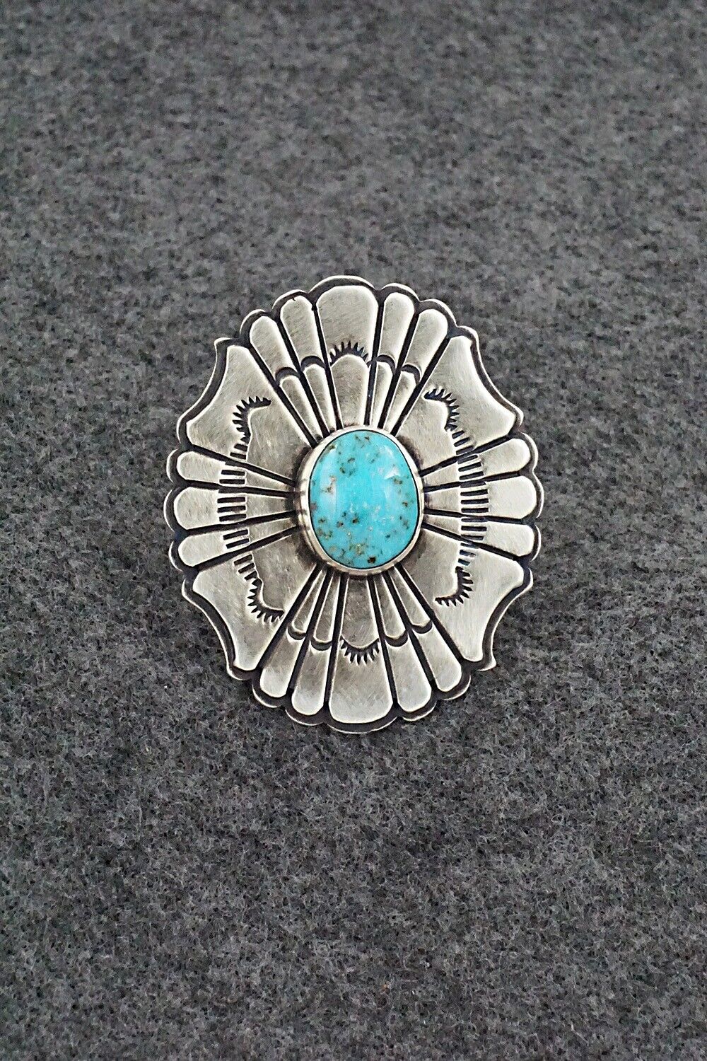 Turquoise & Sterling Silver Ring - Marita Benally - Size 6.5