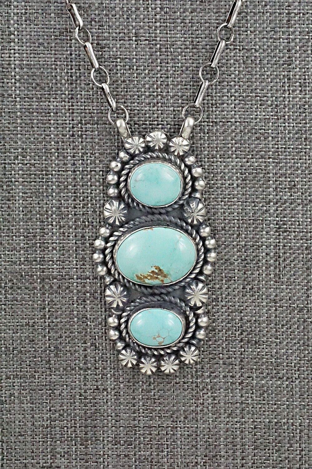 Turquoise & Sterling Silver Necklace - Jeff James